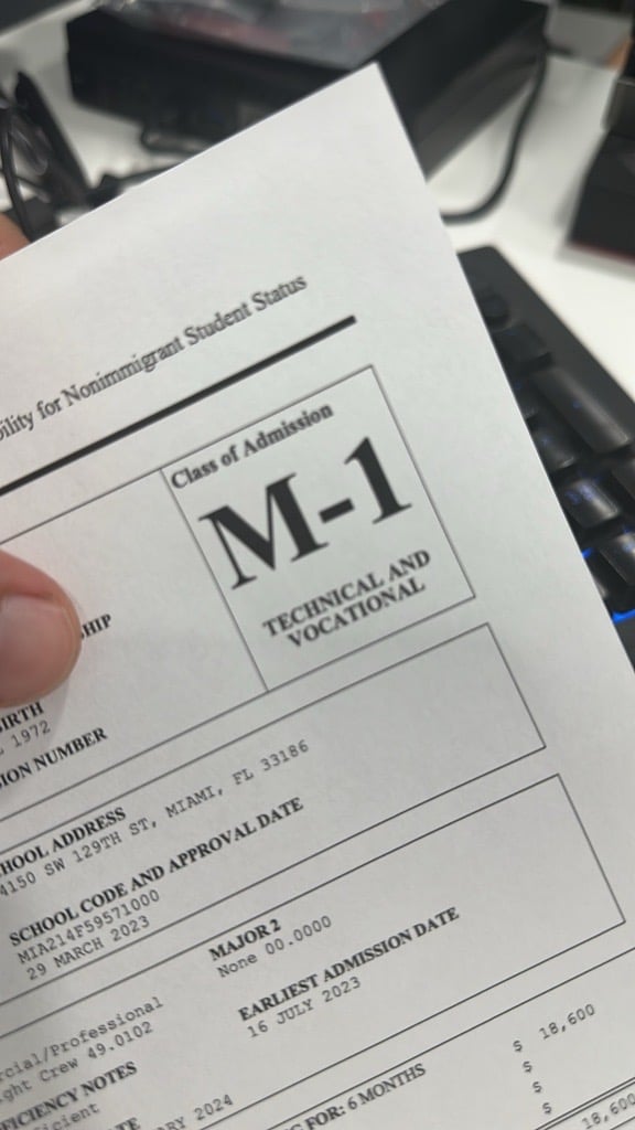 M1 Visas for Flight Training