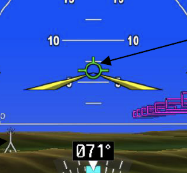 A flight path marker