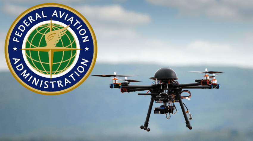 Photo of a done with FAA logo
