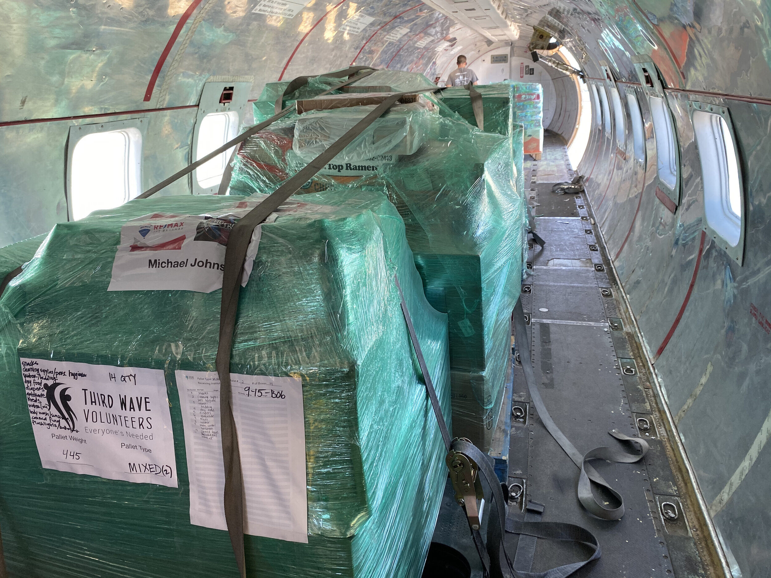First Aid cargo and relief supplies